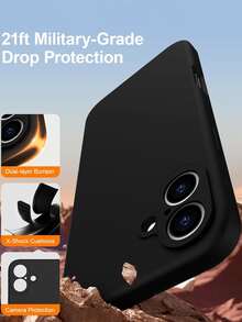 Bộ 2 ốp lưng điện thoại silicon màu đen, chất lượng cao, mỏng, chống sốc, chống trầy xước, cảm giác mềm mại, nhẹ, bền, tương thích với điện thoại Pixel và các dòng điện thoại khác (màu đen). - màu đen - Xem 2