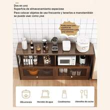 100cm Alacenas Gabinete De Almacenamiento Para Cocina O Sala - Marrón - Ver 5