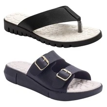 Women's Orthopedic Clog Sandal And Flat Slipper For Heel Spurs And Plantar Fasciitis Original - màu đen - Xem 1