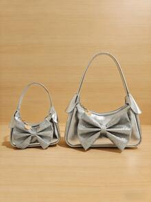 儿童蝴蝶结手提包，有大号和小号两种尺寸可选，大号可装手机，新款春秋时尚包包，小女孩时尚小包，公主包，女孩零钱包，时尚迷你包，超可爱手提包，圣诞礼物，生日礼物，糖果包，口红包，个性化小包，购物零食包，配饰包，手提包，T台包 - 蝴蝶結 - 查看 3