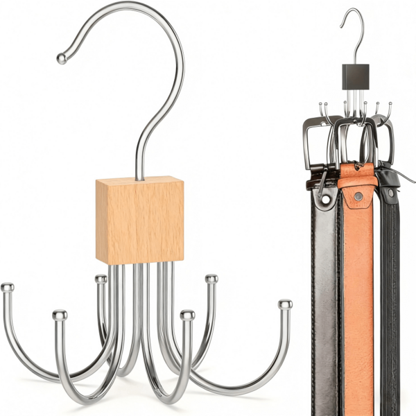 1-Pack Tank Top & Bra Hangers, 360° Rotatable Metal Organizer With Claw Design, Space-Saving Closet Hooks For Bras, Scarves, Purses, And Accessories