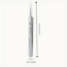 1 PC Ultra Fine No.5 Acne And Blackhead Tweezers - Facial Beauty Removal Tool - Silver - View 6