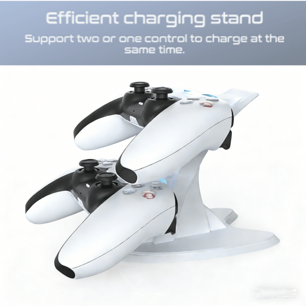 1 P-5 Handle Charging Stand, P-5 Dual Charging Base, Suitable For P-5 Handle, LED Charging Light, TYPE-C Charging Port, Double Handle Charging Base