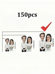 Personalized Photo Confetti, Bachelor/Bachelorette Party, Engagement, Wedding, Bridal Shower, Party Confetti, Bride, Groom, Wedding Confetti, Customized Gift, Custom Photo Printing, Multiple Sizes/Shapes | Party Favors - Face Sticker - View 18