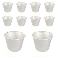 1pc/5pcs/10pcs Aluminum Pudding Cups, Chocolate Dessert Cups, Paper Cupcake Liners, Muffin Baking Pans. Reusable, Durable, Easy To Clean. Ideal For New Year, Thanksgiving And Christmas Baking. - Multicolor - View 12