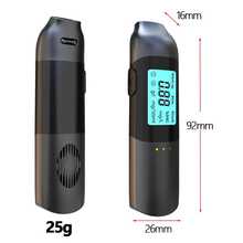 1 pieza Detector de alcohol tipo soplado sin contacto de alta precisión, alcoholímetro portátil profesional para pruebas de conducción en estado de ebriedad con pantalla LCD digital de respuesta rápida, apagado automático y larga duración de la batería para conductores, personal de aplicación de la ley, en el lugar de trabajo, fiestas, bodas y uso diario - Negro - Ver 2