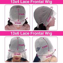 34 Inch Lace Front Wig Human Hair 100% Brazilian Virgin Human Hair Wig Straight Lace Front Wigs Human Hair 250% Density Colored Human Hair Wig 13x4 HD Lace Frontal Wig For Women Natural Black Colored Pre Plucked With Baby Hair Natural Hairline - Natural Black - 查看 10