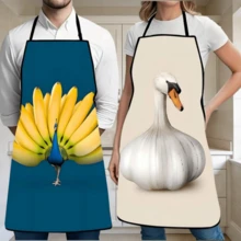 1 st kreativt vitlök, svanformat och bananpåfågelförkläde, roligt djur-, grönsaks- och köksförkläde, matlagningsförkläde, hembakning, kreativ presentförkläde - Multifärgad - Visa 12