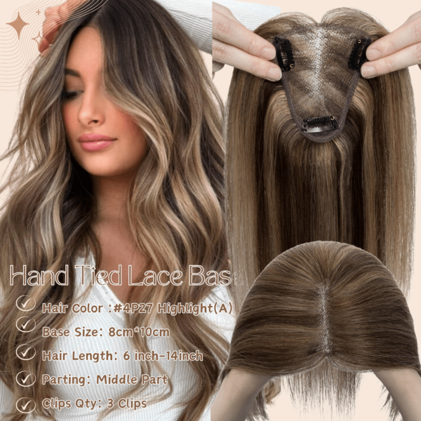 Highlight 100% Remy Straight Topper Hair Lace Base For Women Adding Hair Invisible Clips In Hair Pieces Long 6-14 Inch Real Human Hair Extensions Balayage Wig Topper Blonde 100% Remy Straight Topper Hair Lace Base For Women Adding Hair Invisible Clips In Hair Pieces Natural Looking Real Human Hair Extensions For Daily Use Long 6-14 Inch Pelucas De Cabello Humano Clip Ins Human Hair