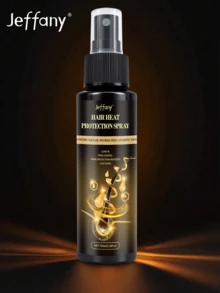 Jeffany Heat Protectant Hair Spray, No-Rinse Heat Protector, Lightweight Formula, Resists Up To 446°F Heat Damage, Hair Heat Protection, Frizz Control And Deep Repair, Restores Shine, Prevents Split Ends, Professional Hair Care Spray Suitable For All Hair Types, Ideal For Everyday Styling, Salon, Gym, Swimming, Party - 100ml/3.38fl.Oz - Black - View 8