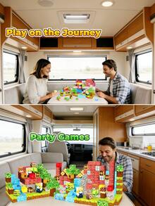 140pcs/150pcs Magnetic Building Blocks, Magnetic Toys For Stacking And Building, Magnetic Cubes Sensory STEM Toys For Kids 3-5, 4-6, 5-7, 6-8 Years Old Boys And Girls, Birthday Gift, Travel And Outdoor Game - Multicolor - View 5