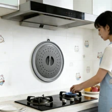 新款硅胶微波炉防溅罩，食物水果沥水微波炉盖，微波炉食物盖，微波炉盘子盖，微波炉盖，厨房用品，厨房配件，婚礼装饰，生日装饰，生日礼物，桌面装饰 - 彩色 - 查看 4