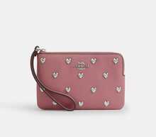 Coach Corner Zip Wristlet In Signature Canvas With Stripe,CAOCH Women Wallet And Purse,Bags For Women,A Gift For Her For 2026 - 西瓜粉 - 查看 3