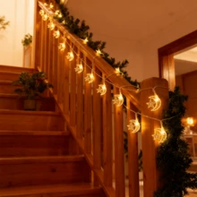 斋月塔套装 - 开斋节及家居装饰，亚克力清真寺几何设计，适用于桌面展示和橱窗陈列，伊斯兰家居装饰 - 星月 - 查看 4