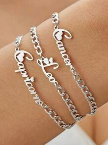 1 Customized Name Bracelet - Stainless Steel Cuban Chain Pendant Bracelet, Personalized Gold/Silver Fashion Accessory Bracelet, Supports Name Text Date Information - Exclusive Jewelry Gift, Suitable For Wives, Mothers, Valentine's Day, Family And Teenagers Commemorative Gift, Easter Holiday Gift