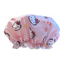 Sanrio 1个三丽鸥Hello Kitty & Cinnamoroll双层浴帽 - 耐用PVC材质，印花图案可爱。非常适合浴室、厨房和旅行使用。是生日、派对、感恩节和圣诞节的理想礼物。 - 彩色 - 查看 6