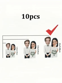 Personalized Photo Confetti, Bachelor/Bachelorette Party, Engagement, Wedding, Bridal Shower, Party Confetti, Bride, Groom, Wedding Confetti, Customized Gift, Custom Photo Printing, Multiple Sizes/Shapes | Party Favors - Face Sticker - View 11