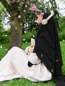 1pc Women's Elegant Khimar Hijab, Front Double Layer Design, Back 3-Layer Design, Graceful & Fashionable, Suitable For Women's Daily Prayer Wear, Applicable For All Seasons, Can Be Paired With Any Abaya - Multicolor - View 15