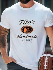 Mens Tito Crewneck Tshirt, Tito's Handmade Vodka Sweatshirt, Austin Texas Label Sweater, Vodka Alcohol Sweatshirt, Tito's Fan Gift T-Shirt - 白色 - 查看 2