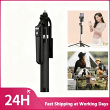 BSLIUFANG 1.7米新款智能手机相机三脚架，带蓝牙快门无线自拍杆支架和手机支架 - 黑色 - 查看 2