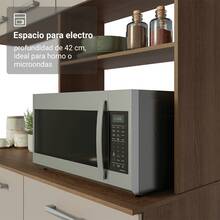 Cocina Integral Completa Modular Madesa Aura 196cm MC 02 - Marrón y Crema - Ver 7