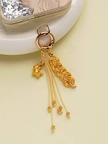 New Year's Edition Original Design Chinese Style Feng Shui Five Emperors Coin Charm Keychain - Gold - View 5