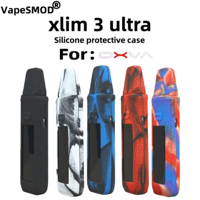 VapeSMOD Nuevo estuche protector de silicona líquida con patrón de cuero texturizado para OXVA Xlim 3 Ultra, funda protectora antideslizante y antiimpactos, adecuada para festivales, celebraciones, ocasiones y temporadas como regalo para amigos