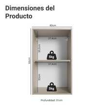 Alacena Gabinete Superior Cocina Madesa Nice 40cm Crema 1 - Beis - Ver 2