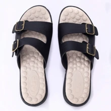 Women's Orthopedic Clog Sandal And Flat Slipper For Heel Spurs And Plantar Fasciitis Original - màu đen - Xem 6