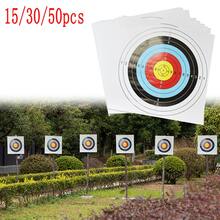 15/30/50张户外射箭靶纸，弹弓飞镖靶纸，40x40厘米靶纸 - 白色 - 查看 2