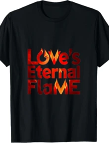 Love's Eternal Flame T-Shirt - Negro - Ver 1