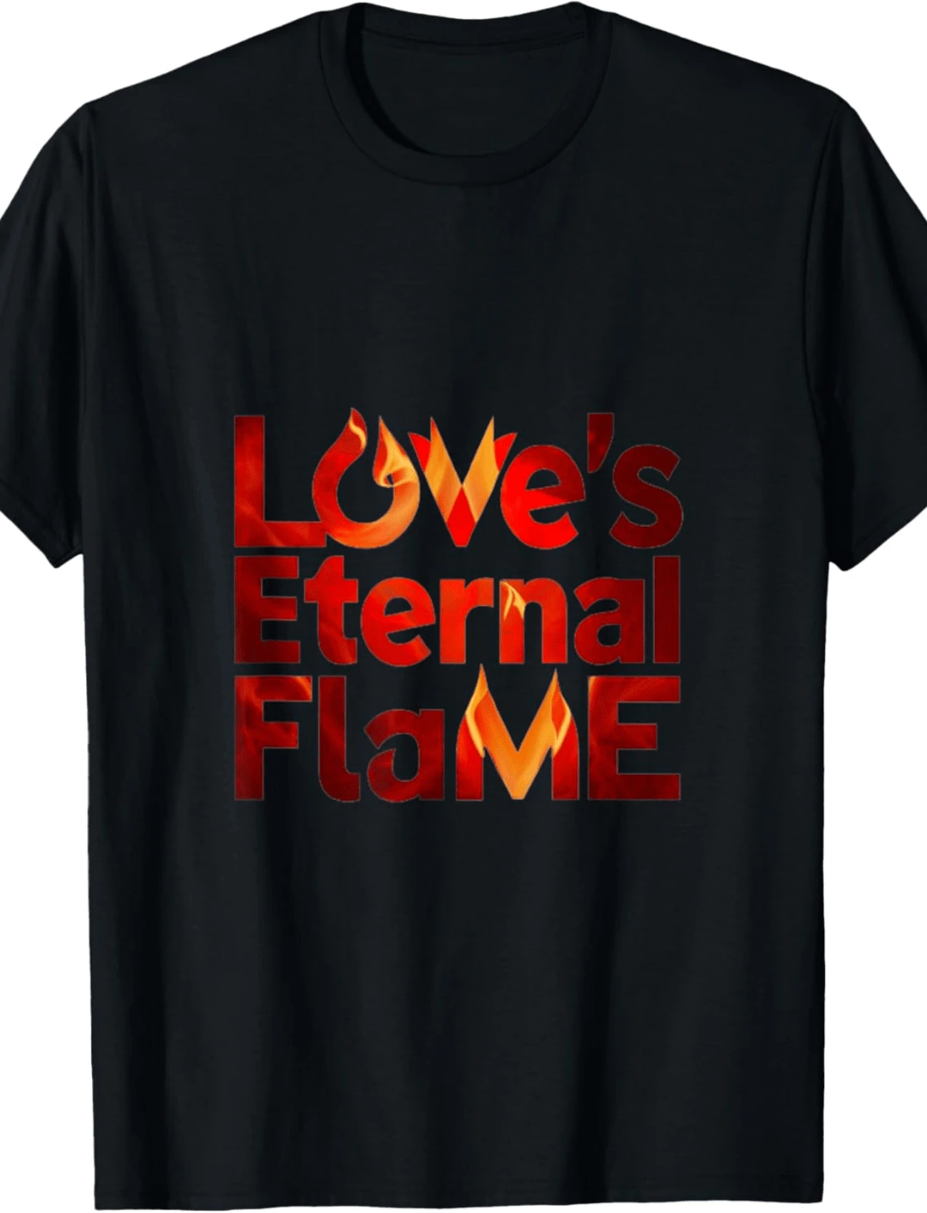 Love's Eternal Flame T-Shirt - Negro - Ver 1