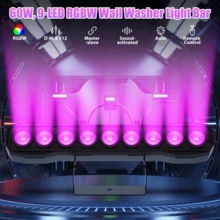 Bañador de pared LED RGBW 4 en 1 de 60 W, luces de escenario con control DMX y activación automática por sonido, iluminación de pared regulable para Navidad, iglesias, clubes nocturnos, discotecas, bodas y bares. - Tipo de Enchufe B USA (110-127V) - Ver 3