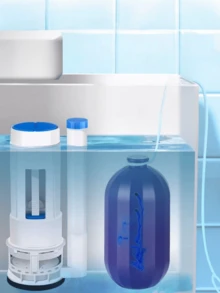 1/3个装自动马桶清洁器，内部清洁马桶清洁剂，马桶水箱清洁剂，家用清洁用品，带电源线设计，马桶清洁用品，随机款式 - 藍色 - 查看 3