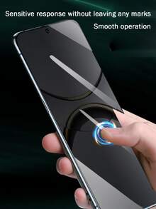 3pcs Compatible OPPO Phone Privacy Protection Film, Full Coverage Anti-Peep Tempered Glass Screen Protector, Essential Screen Protection For Daily, Office, Home Use, Waterproof, Shockproof, Anti-Fall, Anti-Scratch, Anti-Fingerprint - Black - View 5