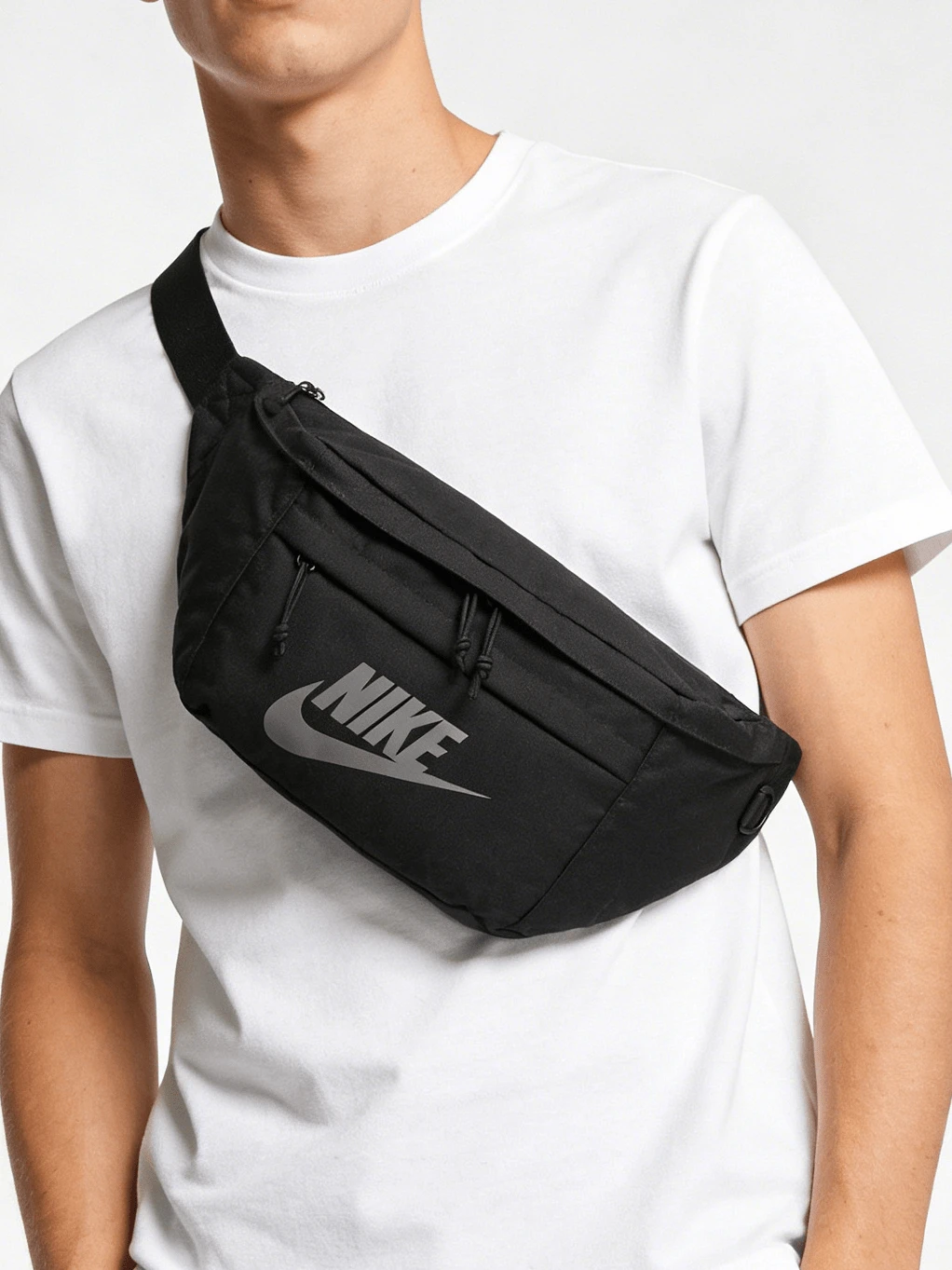 Nike 腰包单肩包，男女通用斜挎腰包，轻便休闲包，BA5751-010 - 黑色 - 查看 1
