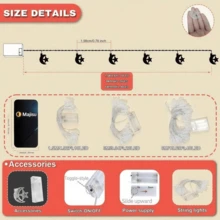 斋月塔套装 - 开斋节及家居装饰，亚克力清真寺几何设计，适用于桌面展示和橱窗陈列，伊斯兰家居装饰 - 星月 - 查看 11
