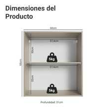 Alacena Gabinete Superior Cocina Madesa Nice 60cm Crema - Beis - Ver 2