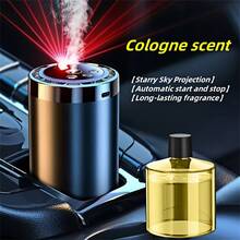 CAFELE Car Air Freshener, Starry Sky Projection Mode, Five Adjustable Modes Smart Car Fragrance Diffuser, Rechargeable Car Fragrance Diffuser, High-End Car Perfume, Car Decoration, The Perfect Car Gift For Friends During The Holiday. - Máy xông hương liệu + 1 chai tinh dầu nước hoa - Xem 1