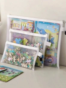 10/5件装多用途收纳袋 - 布艺收纳袋，可折叠收纳袋，适用于婴儿房、抽屉收纳，适合存放玩具、文件和文具 - 必备家居及儿童房配件，日托玩具收纳 - 新生儿礼物，返校必备 - 学校文件、学习用品、文具收纳袋，情人节礼物，透气婴儿服装收纳袋。 - 彩色 - 查看 5