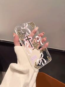 1个极简个性化十字星图案透明软手机壳，防滑防摔防黄变轻便全包覆镜头保护软壳，兼容 - 彩色 - 查看 7