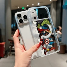 Marvel What The Avengers Superhero Patterned Phone Case Featuring Iconic Character Designs Like Hulk, Thor, And Iron Man. Compatible With IPhone 17, 16, 15, 14, 13, 12, And 11 Pro Models. Made Of TPU With Shockproof Protection. A Perfect Gift For Comic Fans, Birthdays, And Special Occasions. - 無色 - 查看 4