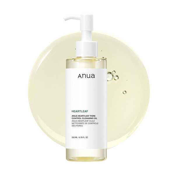 AnuaHeartleaf Pore Control Cleansing Oil, Oil Cleanser For Face, Makeup Blackhead Remover, Korean Skin Care 6.76 Fl Oz(200ml)