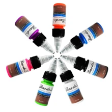 7pcs 15ml Premium Tattoo Ink, Tattoo Ink Set, Long-Lasting Body Art Standard Pigment, Makeup Gift, The Best Choice For Tattoo Artists And Beginners - Multicolor - View 4