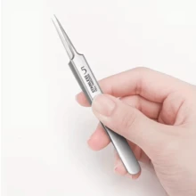 1 PC Ultra Fine No.5 Acne And Blackhead Tweezers - Facial Beauty Removal Tool - Silver - View 2