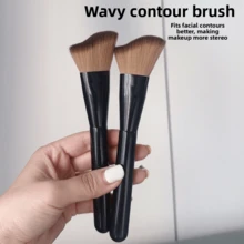 波浪形轮廓刷、斜角轮廓刷、面部轮廓化妆刷、斜角腮红轮廓刷、软毛腮红刷 - 彩色 - 查看 6