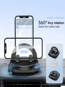 Adjustable Car Phone Holder, Multi-Angle Adjustment [Adjustable Spring Design], Dashboard Holder, Multi-Function Suction Cup Style Center Console Smartphone Holder With 360° Rotation, Silicone Anti-Slip Pad, Provides Convenient Hands-Free Driving Experience. - Style 1 - View 9