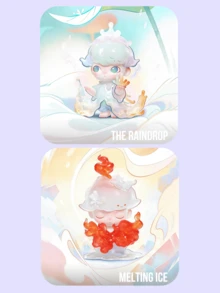 POP MART DIMOO 自然形态系列盲盒收藏品（12 款常规设计 + 1 款隐藏版），梦幻般的自然灵感艺术造型，表达成长、感知以及与自然世界的联系，诗意元素如“看见”、“拨云见日”和“新生”，柔和梦幻的美学设计，蕴含故事细节，包含隐藏版“向上生长”。 - 彩色 - 查看 9