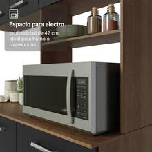 Cocina Integral Completa Modular Madesa Aura 196cm MN 01 - Marrón y Negro - Ver 7