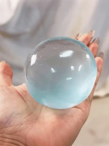 2个/套 可塑形慢回弹蓝色椰子油手工挤压球，6厘米圆形麦芽减压挤压玩具，适合作为理想的节日礼物、趣味可爱礼物、生日礼物、复活节礼物、万圣节礼物、圣诞节礼物、派对礼品填充物。 - 彩色 - 查看 1